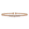 Bujukan Rose Gold Bead and Cluster Diamond Bangle - 1
