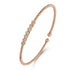 Bujukan Rose Gold Bead and Cluster Diamond Bangle - 2