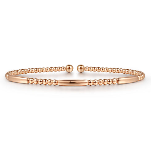 Bujukan 14K Rose Gold Open Bangle - 1