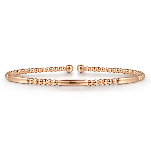 Bujukan 14K Rose Gold Open Bangle - 1