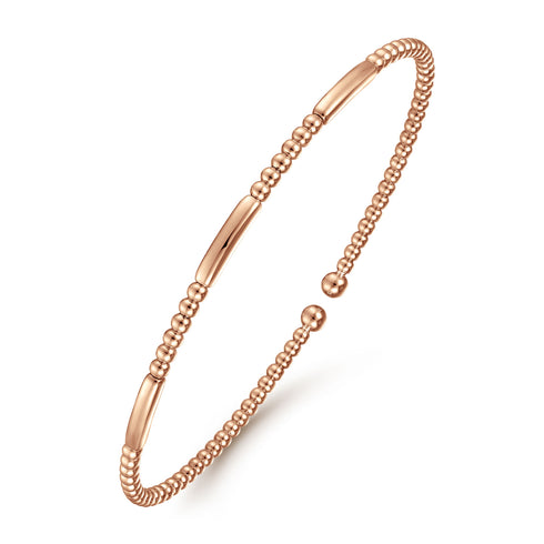 Bujukan 14K Rose Gold Open Bangle - 2