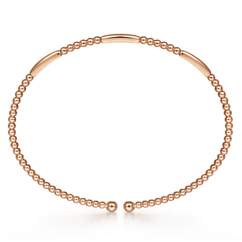 Bujukan 14K Rose Gold Open Bangle - 3