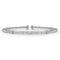 14K White Gold Bujukan Diamond Bar Split Bangle - 1