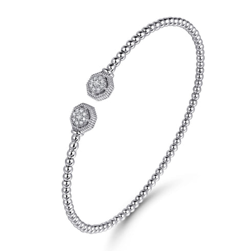 Bujukan Diamond Hexagon Split Bangle in 14K White Gold - 2