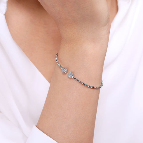 Bujukan Diamond Hexagon Split Bangle in 14K White Gold - 4