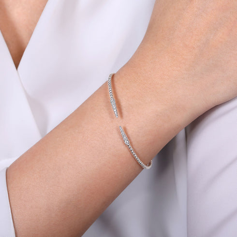 Bujukan Diamond Spikes Split Bangle in 14K White Gold - 5