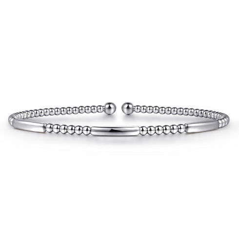 Bujukan 14K White Gold Open Bangle - 1
