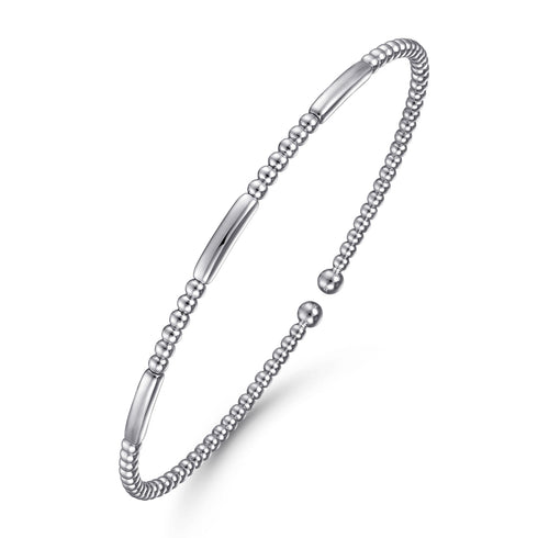 Bujukan 14K White Gold Open Bangle - 2