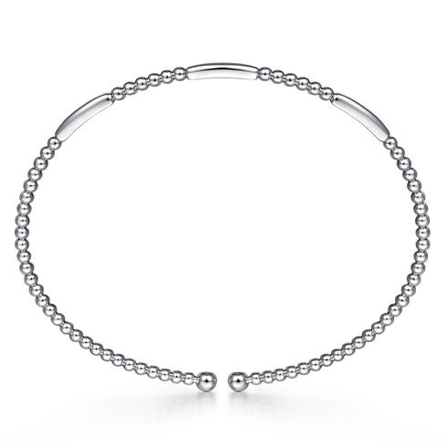 Bujukan 14K White Gold Open Bangle - 3