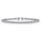 Bujukan 14K White Gold Split Bangle - 2