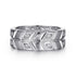 Faceted Diamond Fashion Men's Ring in 14K White Gold - 2