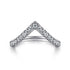 14K White Gold V Curved Diamond Anniversary Band - 2