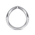 14K White Gold V Curved Diamond Anniversary Band - 3