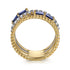 Bujukan 14K White and Yellow Gold Baguette Sapphire and Diamond Stackable Ring - 3