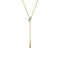 Bujukan Diamond Y Necklace in 14K White and Yellow Gold - 2