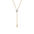 Bujukan Diamond Y Necklace in 14K White and Yellow Gold - 2