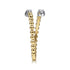 Bujukan Ball and Diamond Open Bypass Ring in 14K White-Yellow Gold - 4