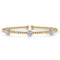 Bujukan Diamond Cluster Station Bangle in 14K White-Yellow Gold - 2
