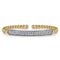 Bujukan 14K Yellow and White Gold Diamond Split Bangle Bracelet - 1