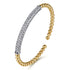 Bujukan 14K Yellow and White Gold Diamond Split Bangle Bracelet - 2