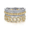 Bujukan Diamond Easy Stackable Ring in 14K White-Yellow Gold - 1