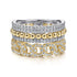 Bujukan Diamond Easy Stackable Ring in 14K White-Yellow Gold - 1