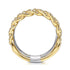 Bujukan Diamond Easy Stackable Ring in 14K White-Yellow Gold - 2