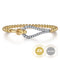 Bujukan Diamond Link Split Bangle Bracelet in 14K White and Yellow Gold - 2
