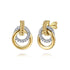Bujukan Diamond Stud Earrings in 14K White and Yellow Gold - 2