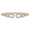 Bujukan Diamond Double Teardrop Open Bangle Bracelet in 14K White and Yellow Gold - 1