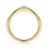 Chevron Diamond Ring in 14K White and Yellow Gold - 3