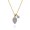 Bujukan Double Diamond Pendant Necklace in 14K White and Yellow Gold - 2