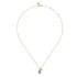 Bujukan Double Diamond Pendant Necklace in 14K White and Yellow Gold - 3