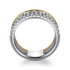Graduating Diamond Easy Stackable Ring in 14K White and Yellow Gold - 3