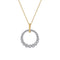 Bujukan Diamond Pendant Necklace in 14K White and Yellow Gold - 2