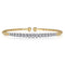 Bujukan Diamond Bangle in 14K White and Yellow Gold - 1
