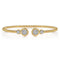 Bujukan Diamond Bangle in 14K White and Yellow Gold - 2