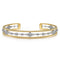 Bujukan Diamond Cuff Bangle in 14K White and Yellow Gold - 2
