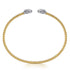 Bujukan Diamond Pear Shape Bangle in 14K White and Yellow Gold - 4