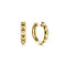 Contemporary 14K Yellow Gold Grommet Pattern Huggie Earrings - 2
