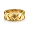Facets 14K Yellow Gold 8mm Herringbone Men's Ring - 2