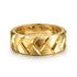 Facets 14K Yellow Gold 8mm Herringbone Men's Ring - 2