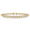 14K Yellow Gold Bujukan Bead Cuff Bracelet with Diamond Stations - 1