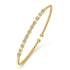 14K Yellow Gold Bujukan Bead Cuff Bracelet with Diamond Stations - 3