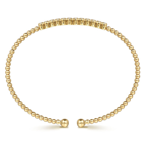 Bujukan Bead Diamond Bangle in 14K Yellow Gold - 4