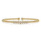 Bujukan Yellow Gold Bead and Cluster Diamond Bangle - 1