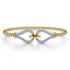 Bujukan Beads and Diamond Split Bangle Bracelet in 14K Yellow Gold - 2