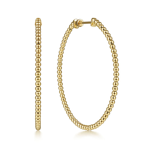 Bujukan Classic Hoop Earrings in 14k Yellow Gold - 1