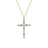 Bujukan Diamond Cross Pendant Necklace in 14K Yellow Gold - 2