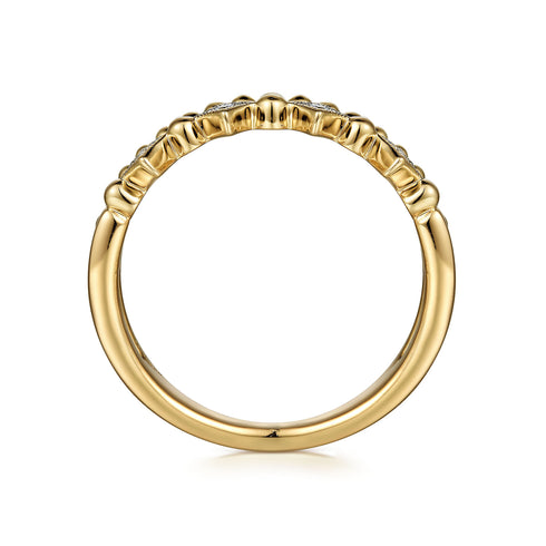 Bujukan Diamond Easy Stackable Ring in 14K Yellow Gold - 3